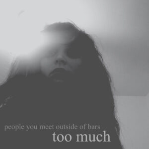 the album cover for "too much" by people you meet outside of bars